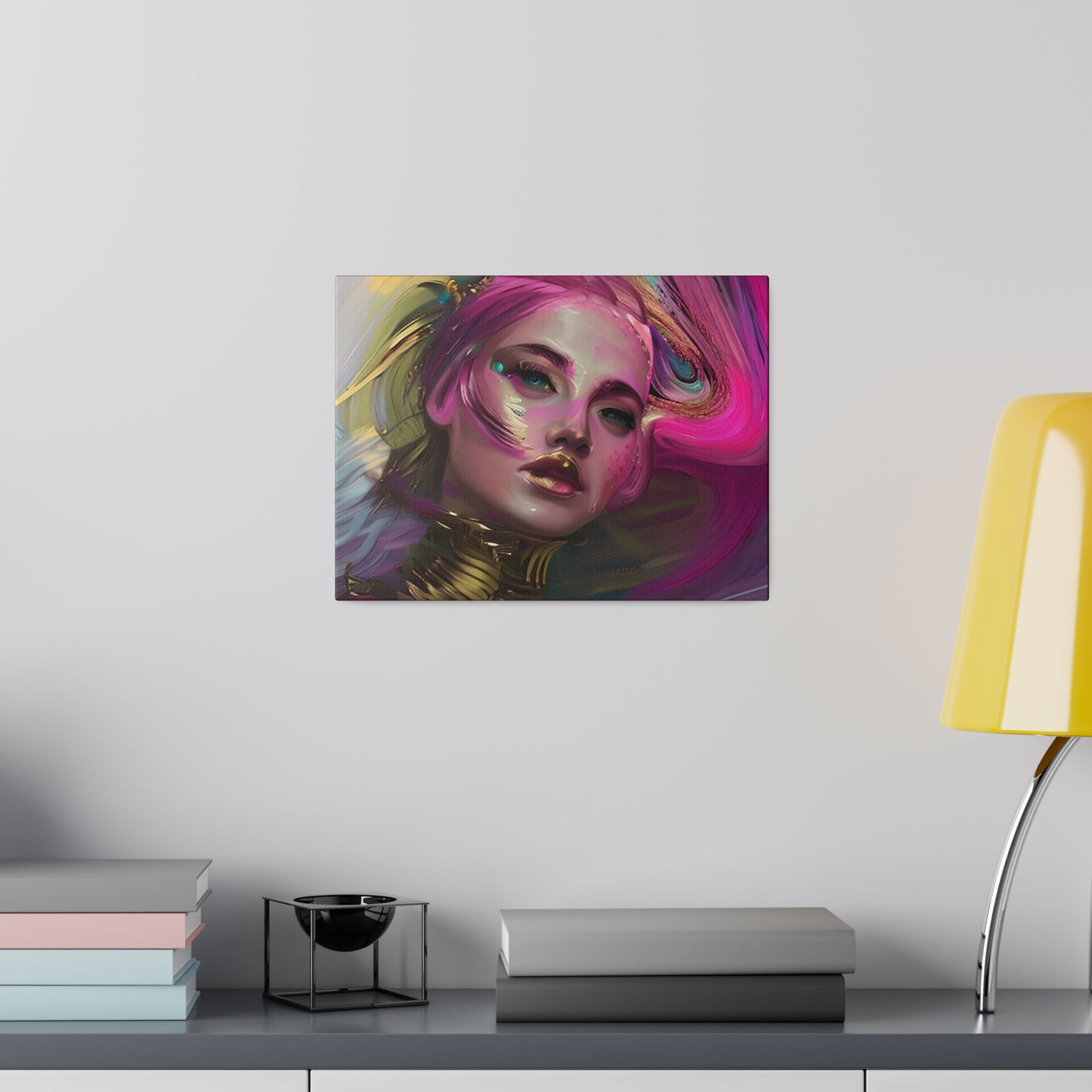 Neon whirlwind fling digital art Stretched canvas 0.75