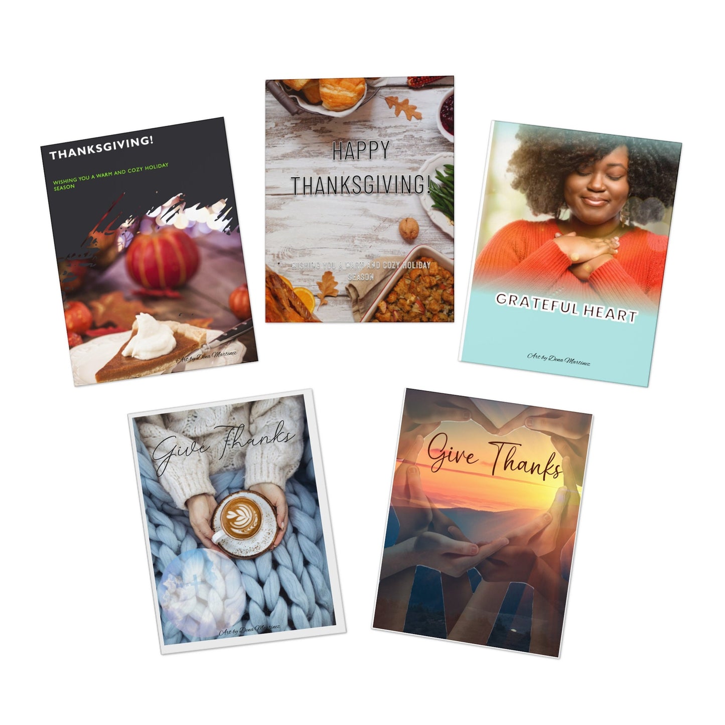 Give Thanks 5-Pack: Thanksgiving Blessings digital greeting cards download automatic high resolution