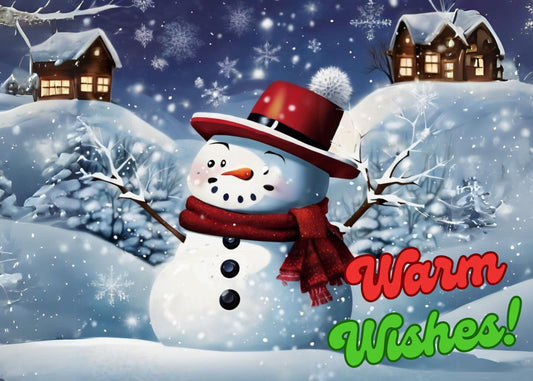 20-Pack 8.5x5 Winter Snowman Postcards - Share the winter fun