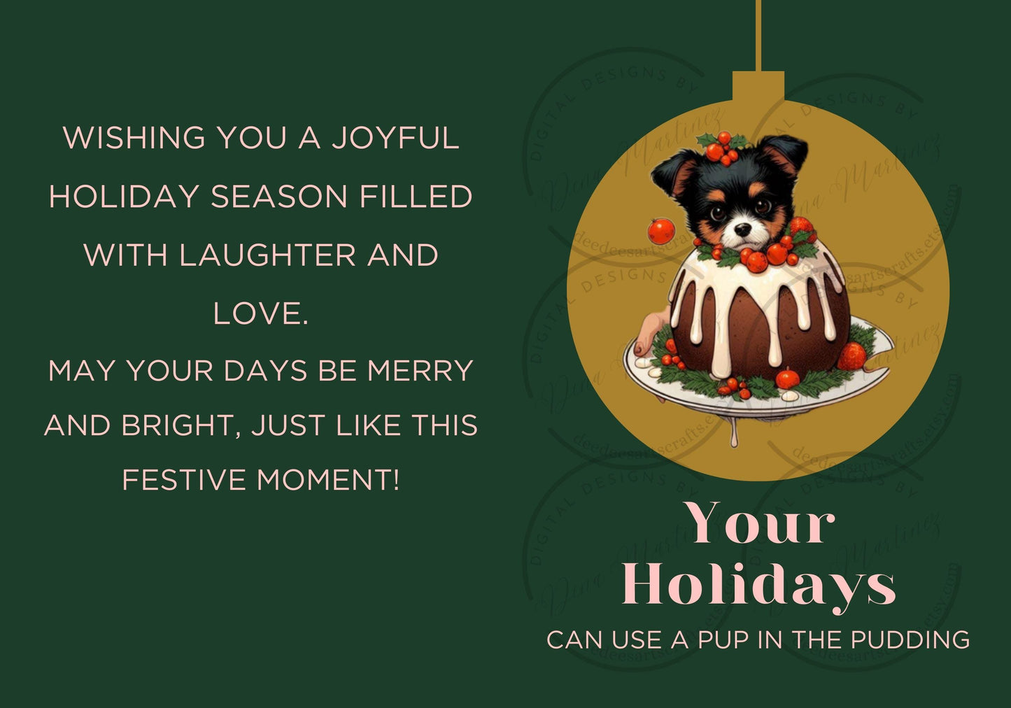 Bring holiday cheer with our charming Christmas Dog Digital Card Collection!